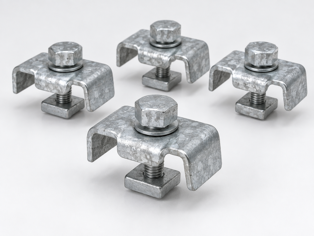 Galvanised carbon steel grating clips