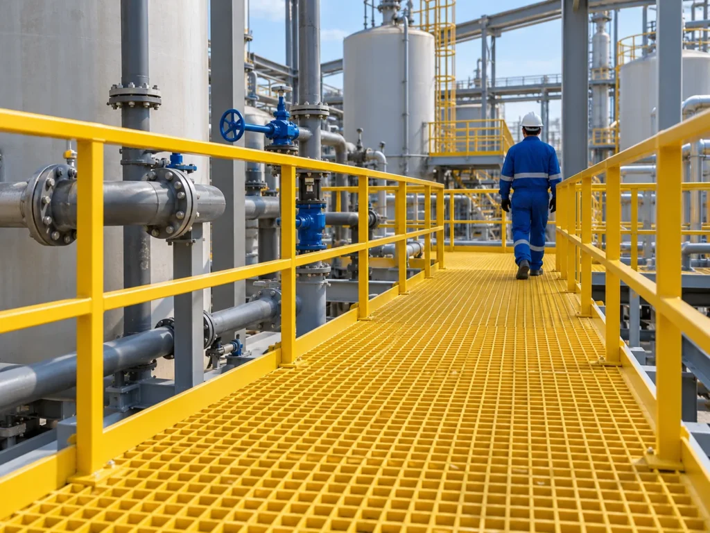 Chemical plant walkway