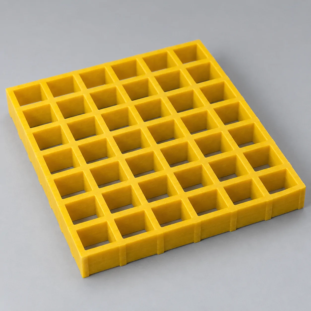 FRP grating in RAL 1003 signal yellow