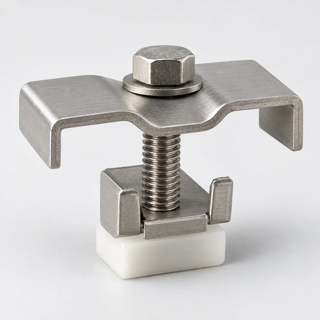 Hold-down clip for FRP grating