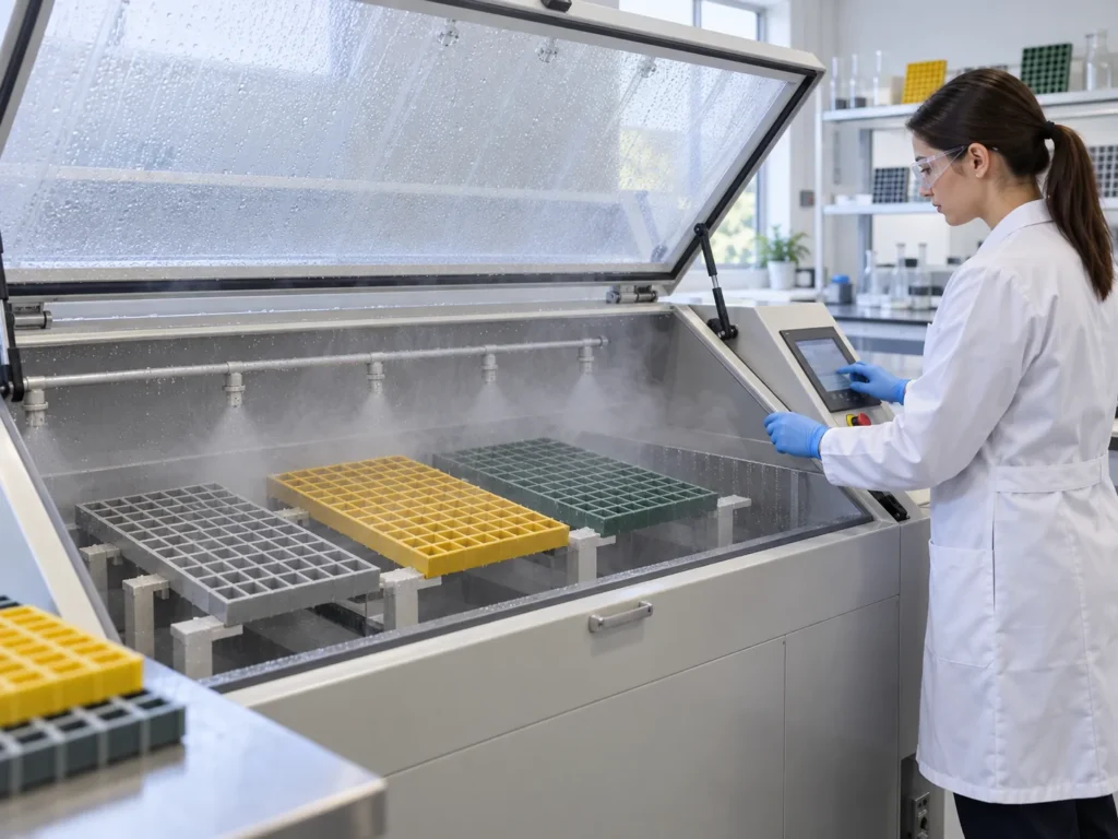 Salt-spray testing in the Machs lab